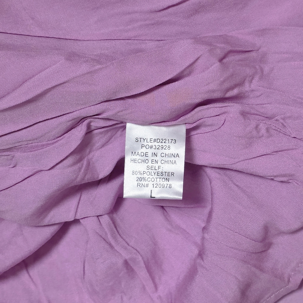 Entro Lavender V-Neck Top with Ruffles - Picture 10 of 11
